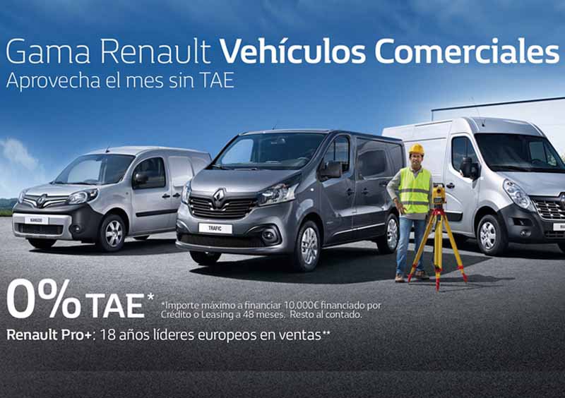 ¡Este mes no pagues TAE en los vehículos comerciales de Syrsa Renault!